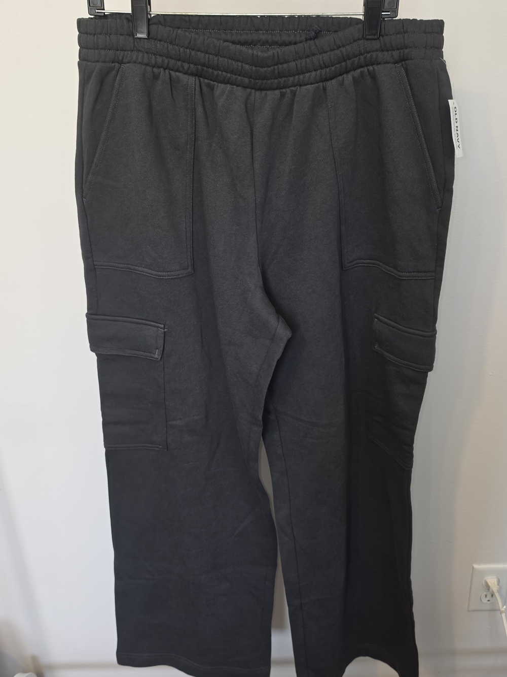 Old Navy Black Wide-Leg Cargo Jumpsuit Pants